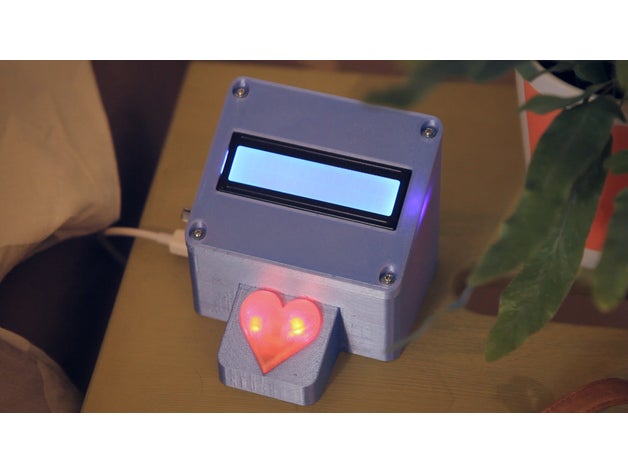 Liebe memo Fall arduino lcd Gehäuse message box 3D print model - Mito3D