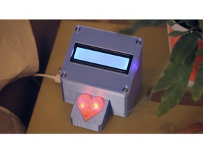 love memo case arduino lcd message box 3d print model - Mito3D