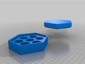 hexagon dice box 3d print model - Mito3D