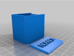 customized box lid smaller text 3d print model - Mito3D