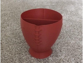 Fußball candy Nuss Schale spiral vase Modus Schüssel bowl dish Süßigkeiten Halter container Container Spirale drucken 3d print model - Mito3D