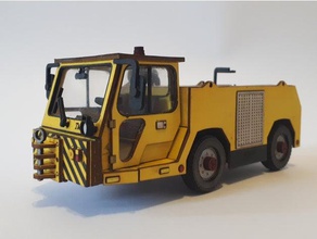 airfield towing tractor tmx-60 model 1 28 laser cutting cardboard 3d print model - Mito3D