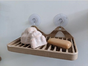 shower soap holder v2 soapdish dish tray 3d print model - Mito3D