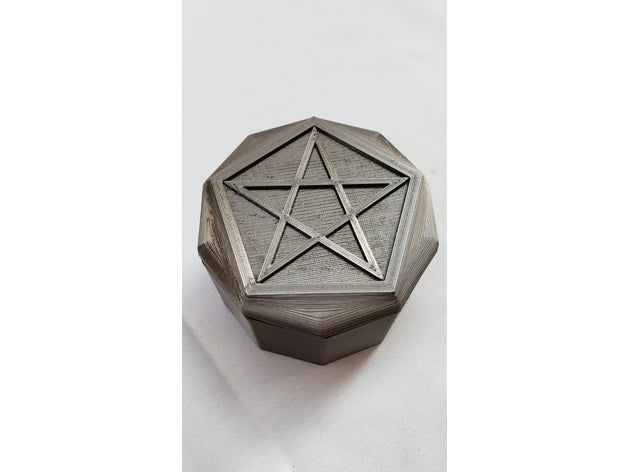pentagram box 3D print model - Mito3D