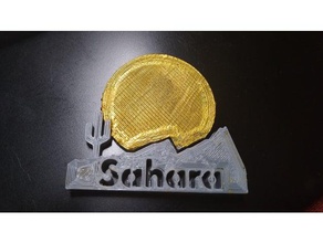 hermitcraft sahara logo badge 3d print model - Mito3D