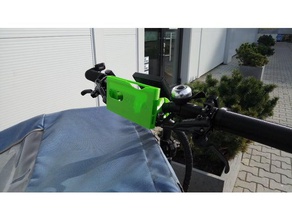 cargo bike phone handler dashcam video recording navigation cargobike 3d print model - Mito3D