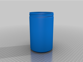 customized container knurled lid 3d print model - Mito3D