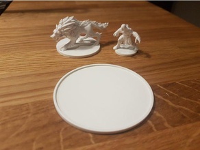 dnd miniatura bases simples 28mm pequeno médio enorme imenso dungeons dragons 3d print model - Mito3D