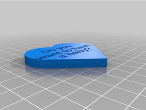 customized message heart 3d print model - Mito3D