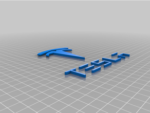 tesla logotipo 3d print model - Mito3D