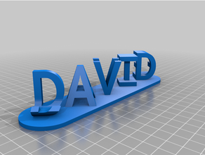 david janie personalizado 3d print model - Mito3D