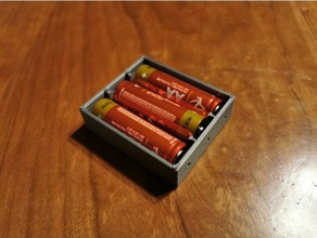 aa battery sled holder box 3x 3d print model - Mito3D