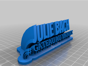 julie cake 3d print model - Mito3D