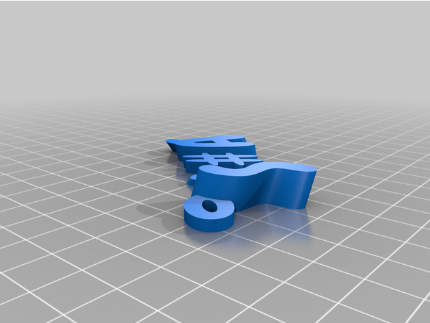 customized iamburny's v2 text - keyring keyfob 3D print model - Mito3D