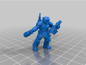 kasa kin melter astra militarum cadian guardia imperial kasrkin 3d print model - Mito3D
