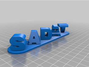 angepasste triple Buchstaben Blöcke ambigram kundengebundene 3d print model - Mito3D