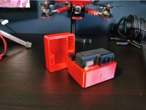 gopro estuche viaje 5 6 7 cámara acción batería caso drone fpv tarjeta sd tpu 3d print model - Mito3D