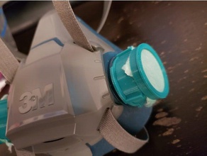 3m respirador filtro reemplazar fácil impresión rápida 3d print model - Mito3D