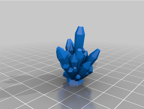 customized random crystal generator 3d print model - Mito3D
