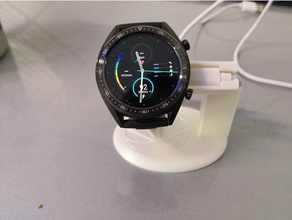 stand dock huawei watch gt câble management regarder 3d print model - Mito3D