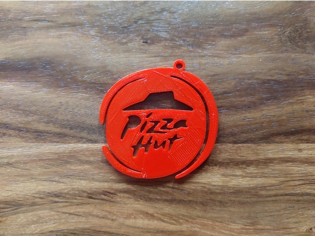 pizza hut keychain 3D print model - Mito3D