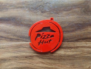 pizza hut portachiavi 3d print model - Mito3D