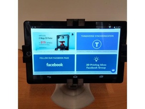 universal tablet halter v2 holder simple 3d print model - Mito3D