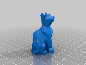 chat lowpoly cat 3d print model - Mito3D