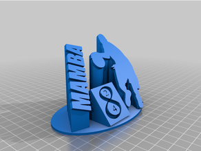 kobe Tribut extrusion bryant mamba tribute 3d print model - Mito3D