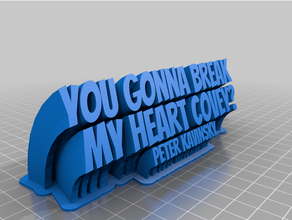 romper corazón personalizado 3d print model - Mito3D