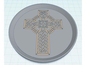 Kelt haçı 1 çift renk celtic coaster çapraz tercümesi 3d print model - Mito3D