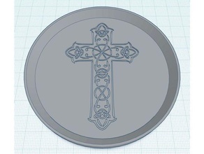 celtic cross 2 coaster 3d print model - Mito3D