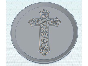 croix celtique coaster 2 double couleur montagnes russes empilables 3d print model - Mito3D