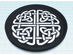 celtic knot 2 coaster dual color stackable 3d print model - Mito3D