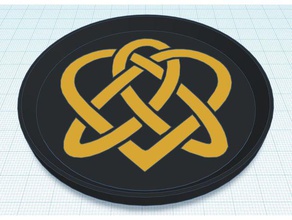 celtic knot 3 coaster dual color stackable 3d print model - Mito3D