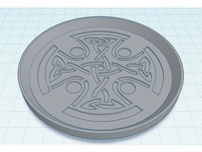 croce celtica 3 coaster celtic impilabile 3d print model - Mito3D