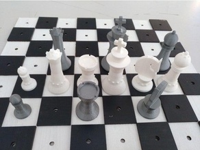 juego ajedrez discapacidad visual ciego persianas juegos personas 3d print model - Mito3D