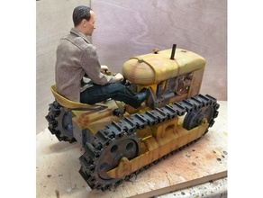 oliver cletrac inspired chain tractor bulldozer dozer rc rc-schlepper car schlepper tank truck 3d print model - Mito3D