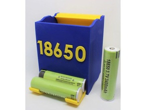 impilabile 18650 titolare batteria porta contenitori impilabili 3d print model - Mito3D
