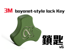 llave 3m 6200 máscara 6500 7502 3m7500 respirador bayoneta clave bloqueo 3d print model - Mito3D