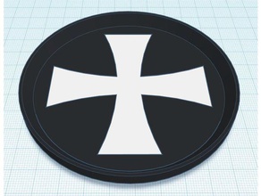 cruz malta cor dupla montanha russa maltês 3d print model - Mito3D
