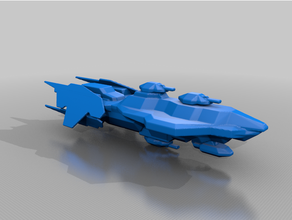 cannone plasma fregata alos battaglia battleship impero fata homeworld nave spazio astronave guerra yaodu 3d print model - Mito3D