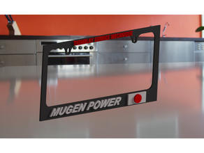 licence plaque cadre voiture japon mcanique mugen power puissance québec service tremblay 3d print model - Mito3D