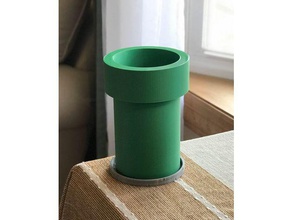 mario tubo vaso nintendo fioriera curvatura 3d print model - Mito3D