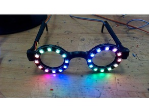 funny neopixel glasses led strip 3d print model - Mito3D