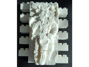 montini Maya landesstatthalter copan lego kompatibel Kunst block bouwstenen Steine briques Bausteine Abbildung statue Wand 3d print model - Mito3D