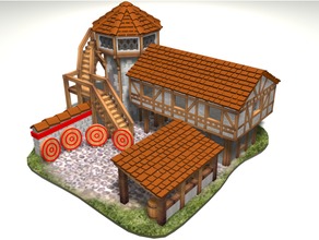 aoe 2 'style' archery range age empires aoe2 aoe3 archer archers building board games video game 3d print model - Mito3D