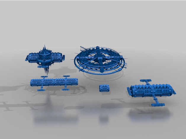 piccolo bfg imperium terreno dump 40k battlefleet gotico imperial warhammer 3D print model - Mito3D
