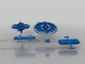 small bfg imperium terrain dump 40k battlefleet gothic imperial warhammer 3d print model - Mito3D