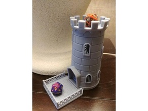 dice tower sized resin printers castle dd dnd 3d print model - Mito3D